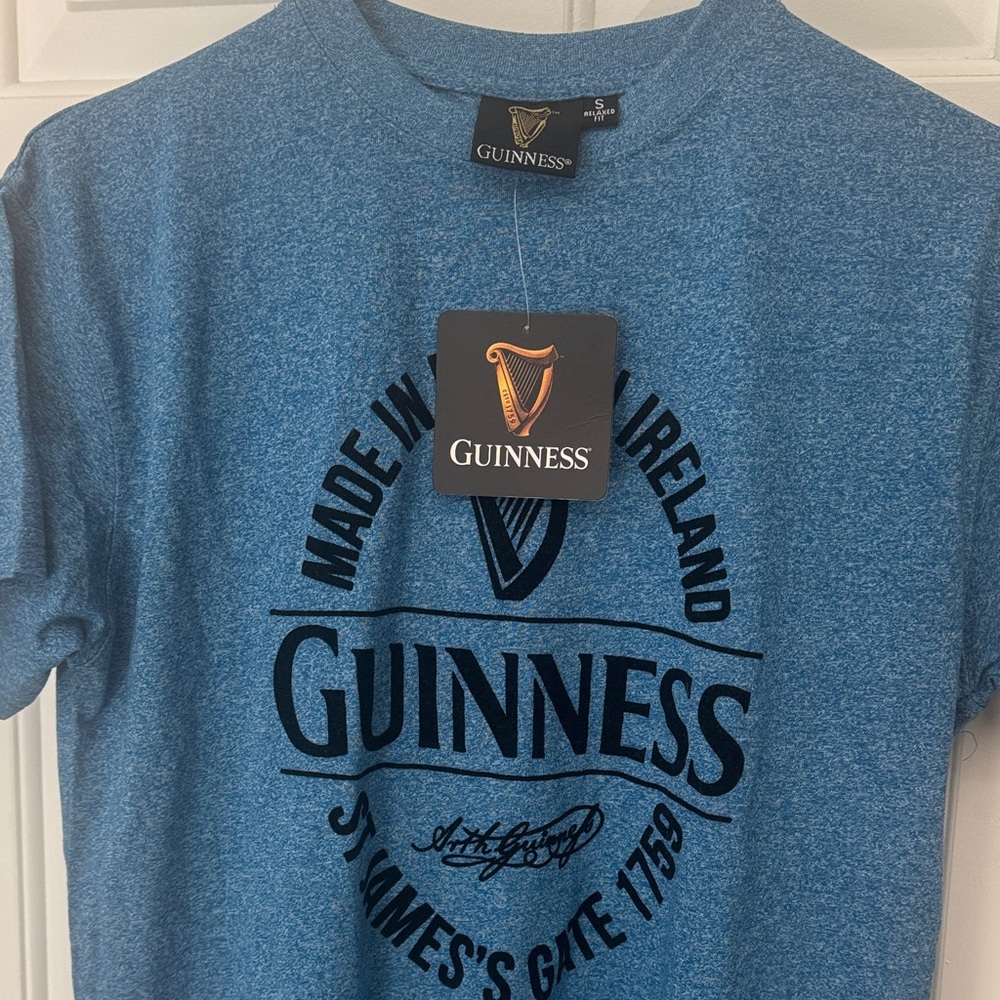 NEW Guinness S Heather Blue Short Sleeve Tee Licensed Merchandise Ireland Stout